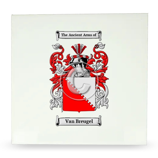 Van Breugel Large Ceramic Tile with Coat of Arms